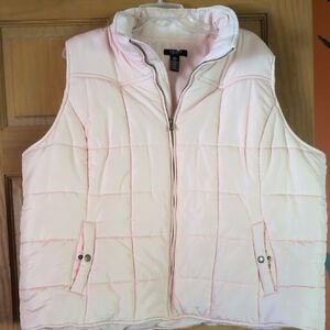 Chaps Light Pink Quilted Vest